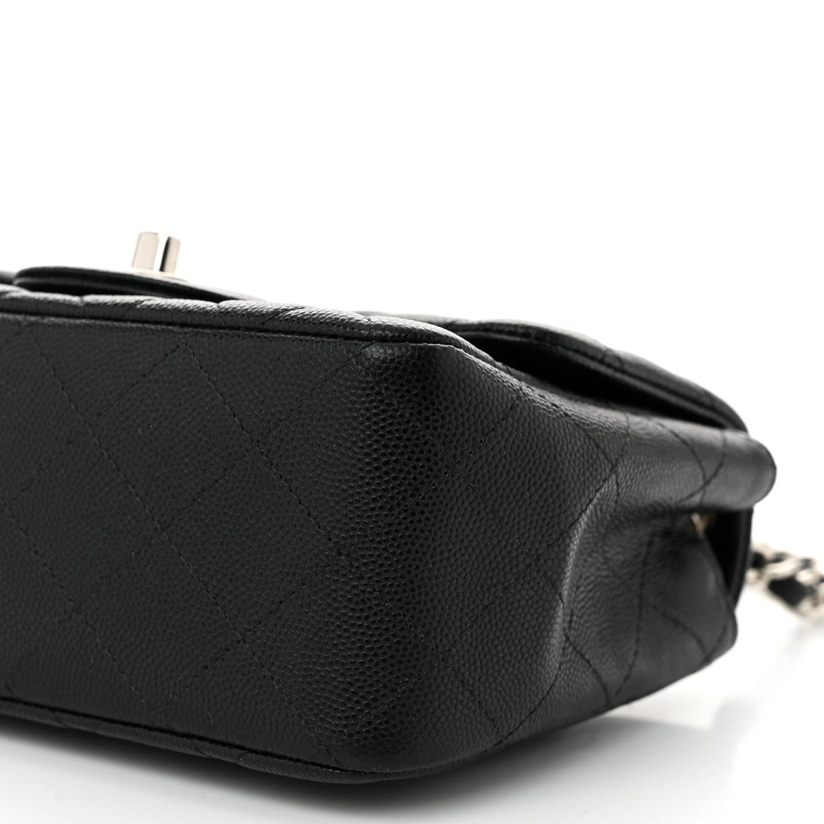 Caviar Quilted Mini Square Flap Black