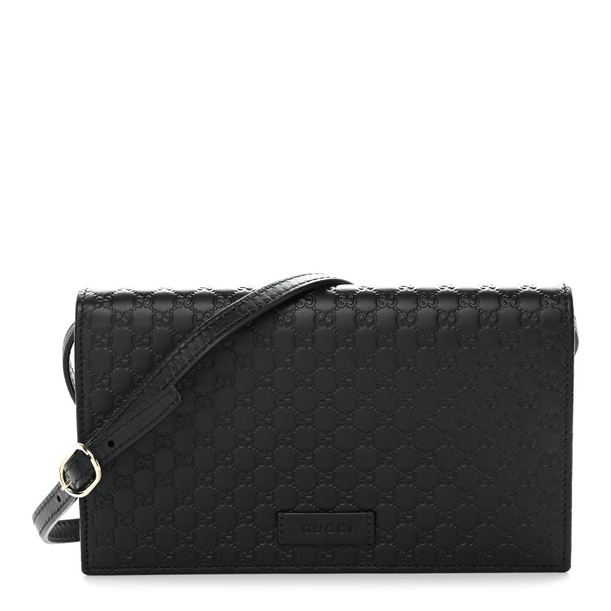 Soft Microguccissima Crossbody Wallet Black
