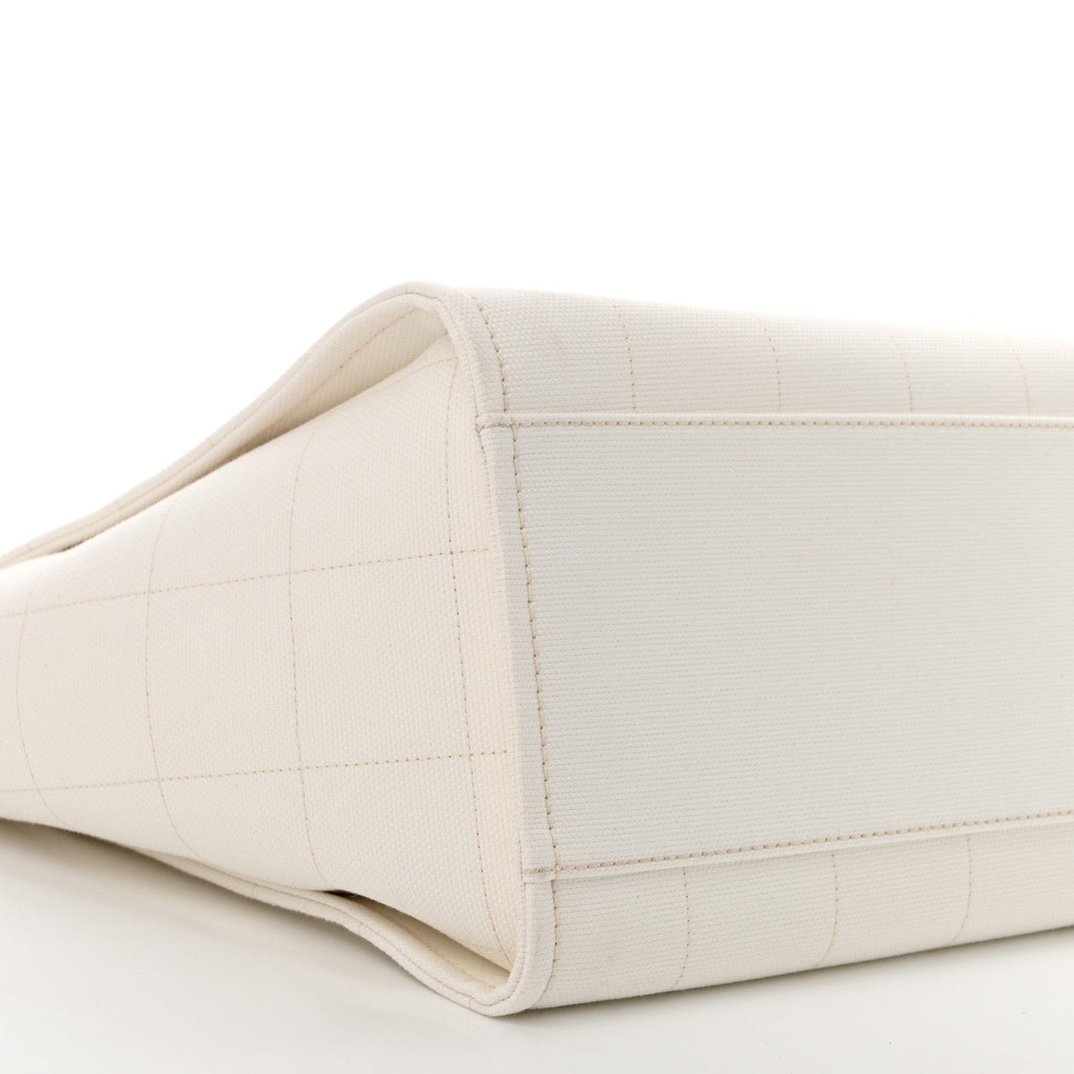 Cotton Medium Deauville Tote White