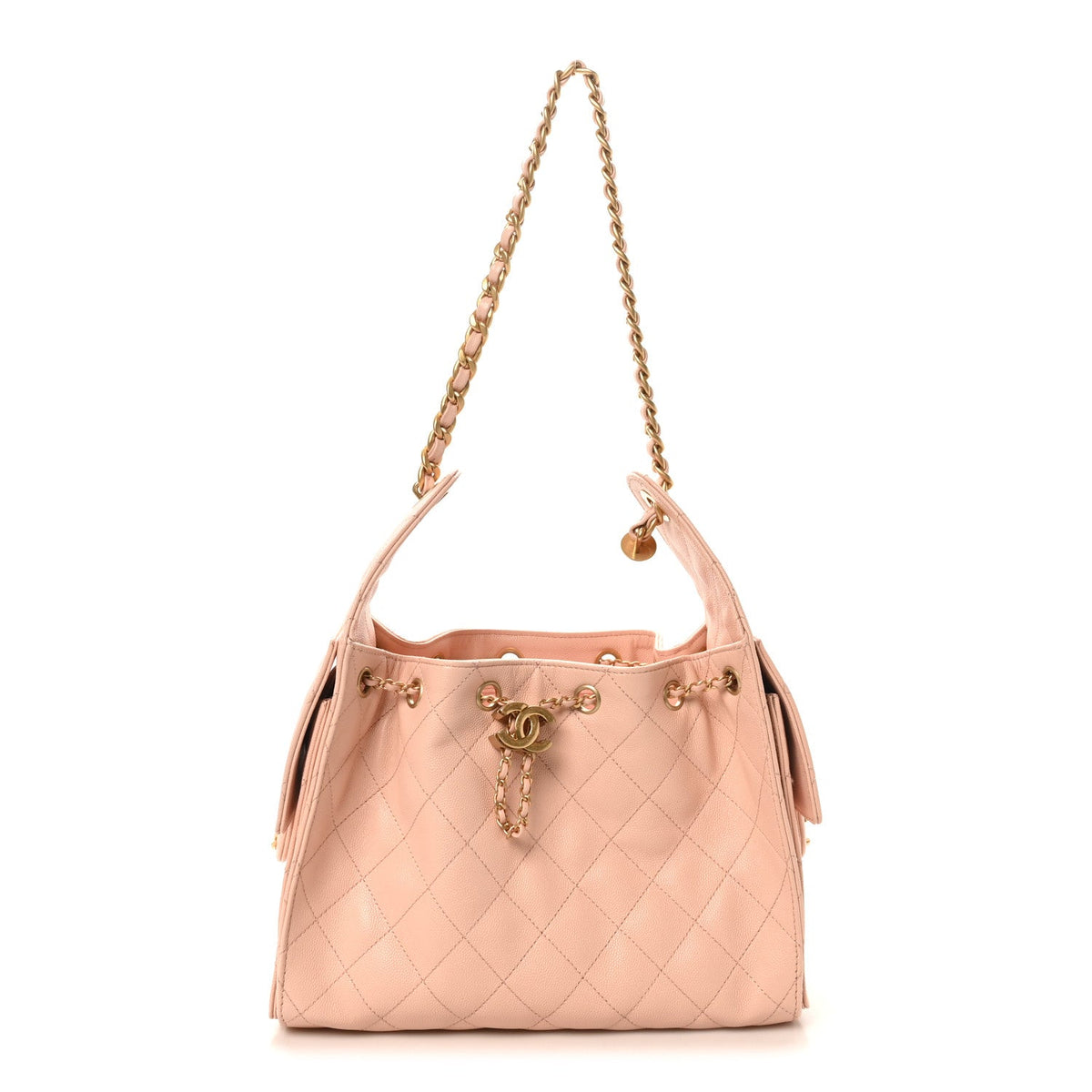 Caviar Quilted Small Chanel 25 Handbag Light Pink