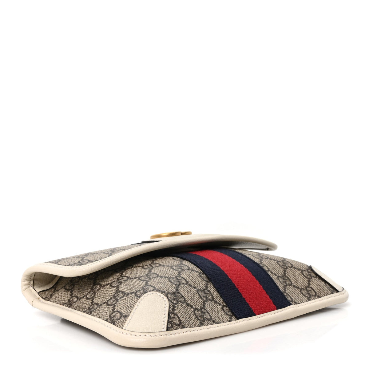 GG Supreme Monogram Web Small Ophidia Belt Bag 90 36 Beige Ebony White