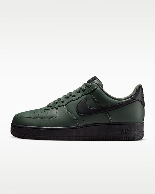 Nike Air Force 1 '07 Dark Green Black Swoosh Sneakers mens low top shoes