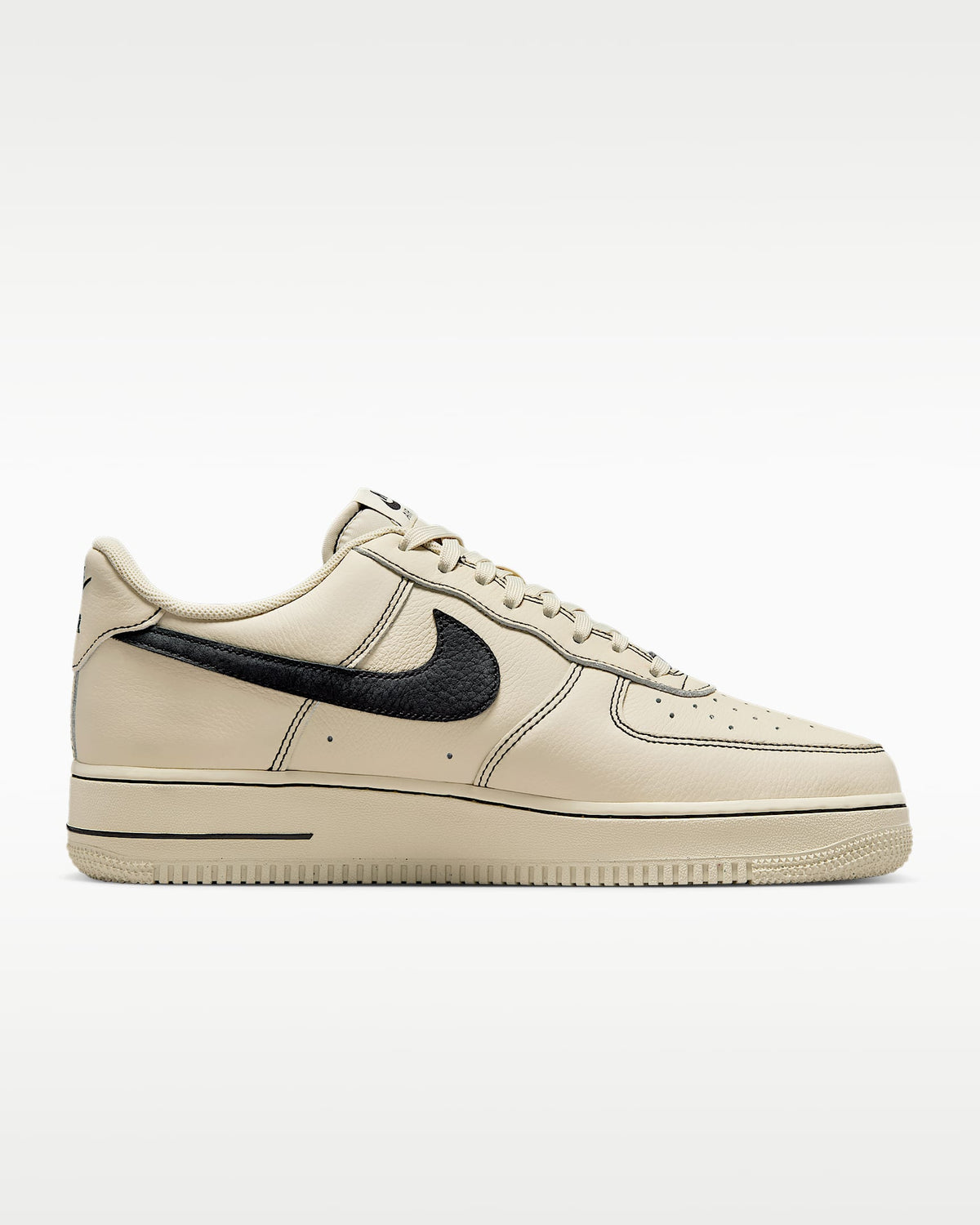 Nike Air Force 1 '07 Cream Black Contrast Stitching Sneakers mens low top shoes