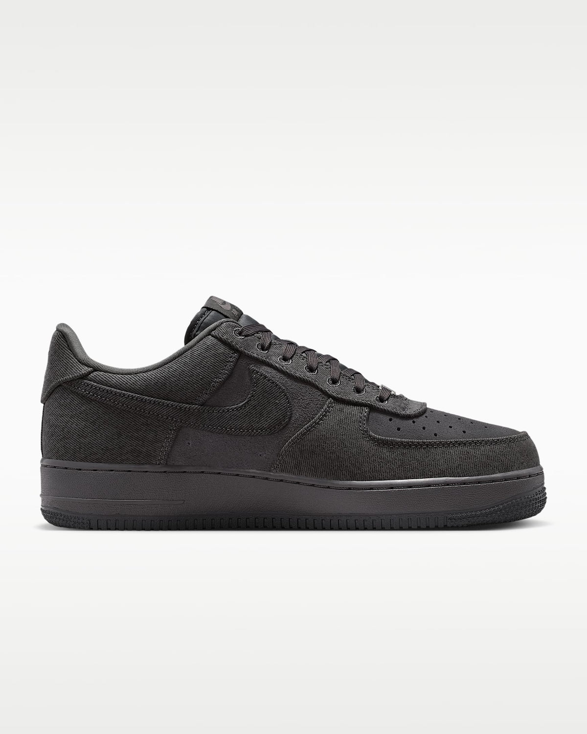 Nike Air Force 1 '07 Black Denim Sneakers mens low top shoes