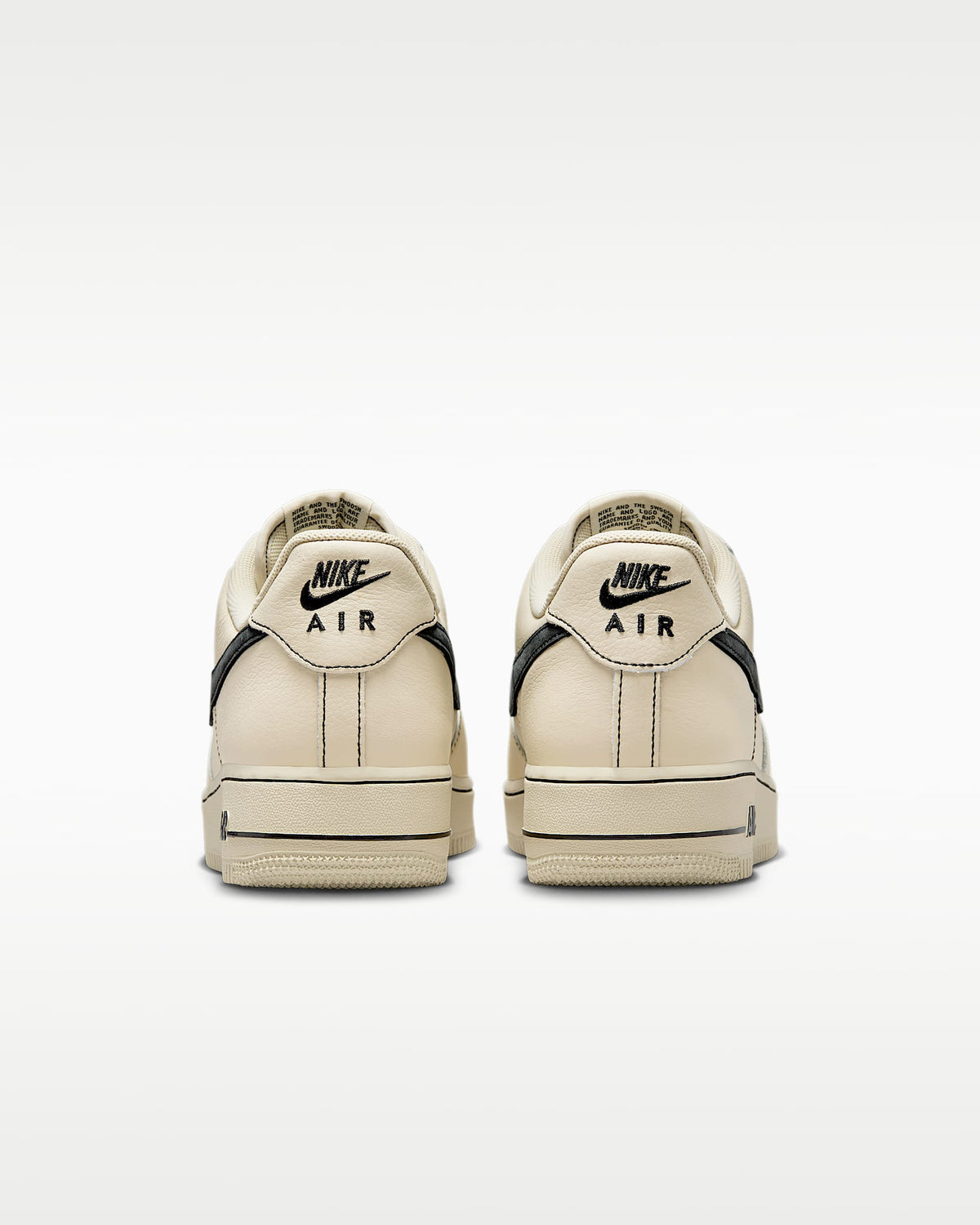 Nike Air Force 1 '07 Cream Black Contrast Stitching Sneakers mens low top shoes