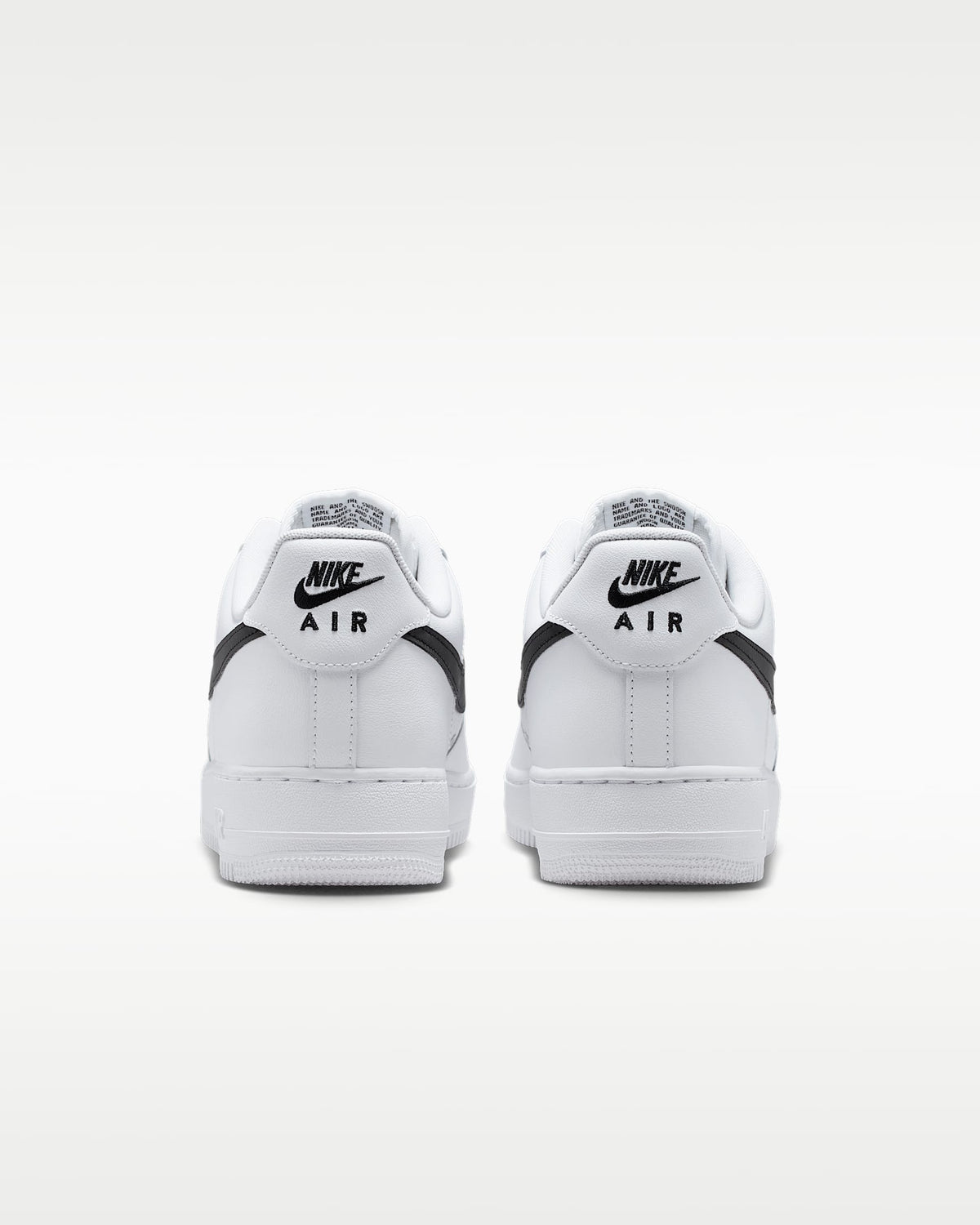 Nike Air Force 1 '07 LV8 White Grid Texture Black Swoosh Sneakers mens low top shoes