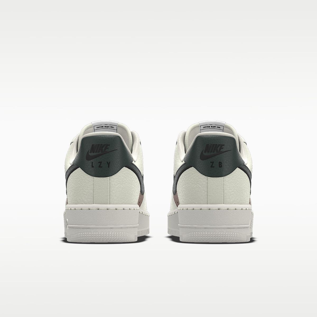 Nike Air Force 1 '07 Sail Brown Dark Green Color-Block Sneakers mens low top shoes