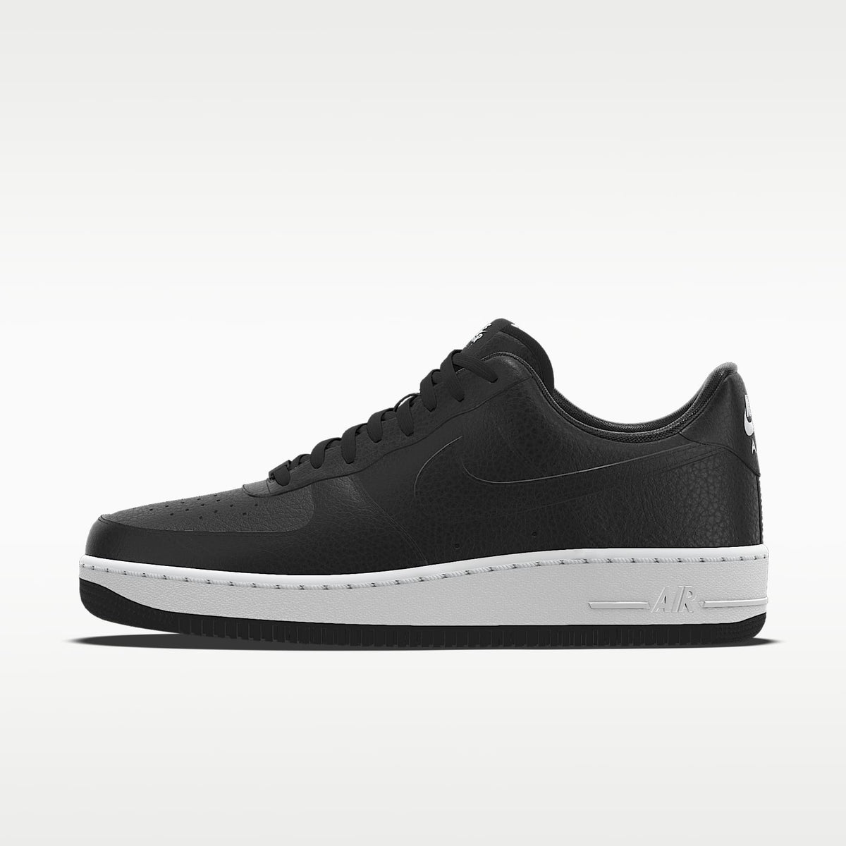 Nike Air Force 1 '07 Black White Contrast Sole Sneakers mens low top shoes