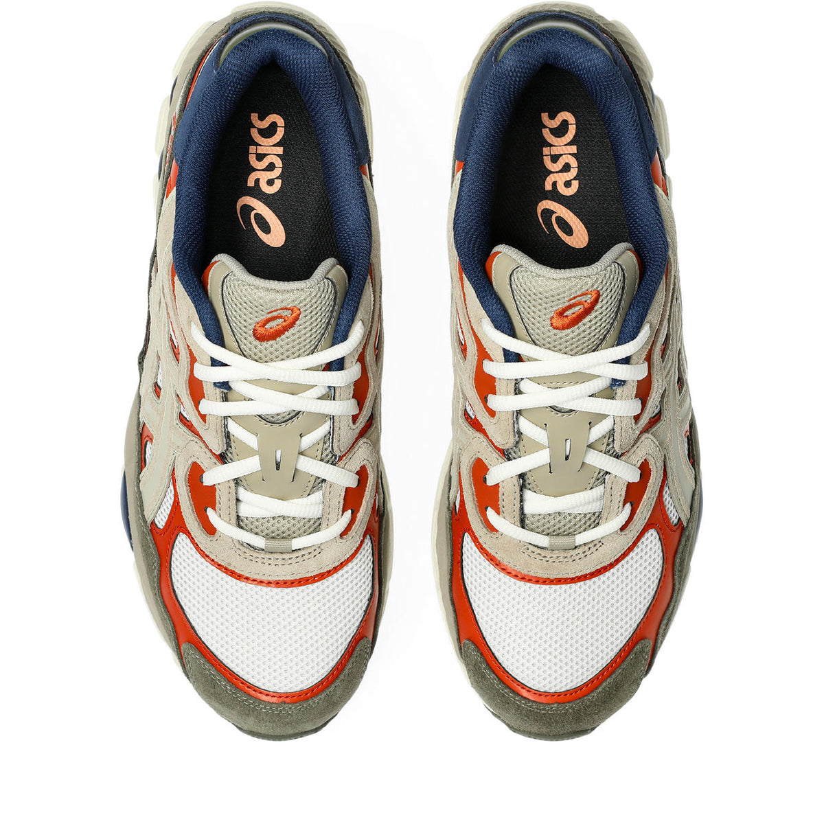 Asics womens shoes  neutral running shoes mens  sneakers Gel-NYC ¨C White/Orange/Olive Green Sneaker