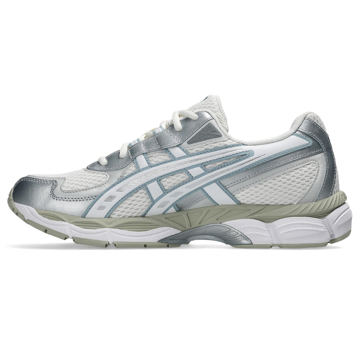 Asics womens shoes  neutral running shoes mens  sneakers Gel-Kayano 14 ¨C White/Silver/Light Blue/Olive Sneaker