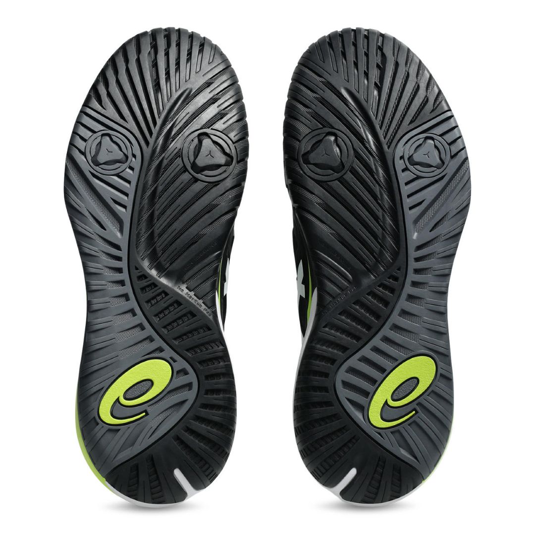 Asics womens shoes  neutral running shoes mens  sneakers Gel-Resolution ¨C Black/White/Neon Green Tennis Sneaker