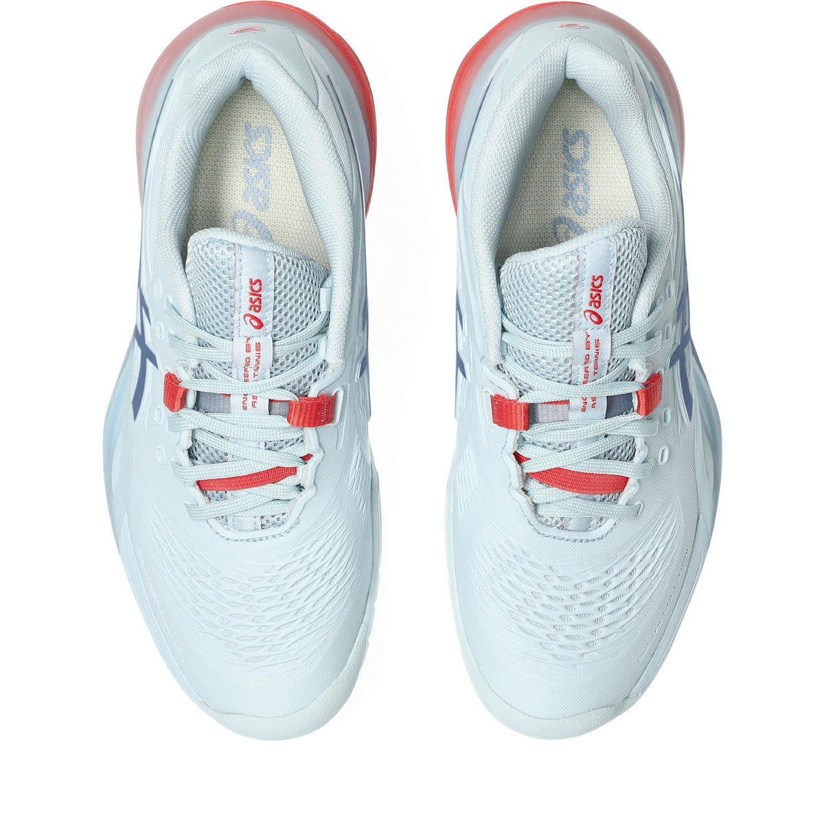 Asics womens shoes  neutral running shoes mens  sneakers Gel-Resolution ¨C Light Sky Blue/Navy/Red Tennis Sneaker