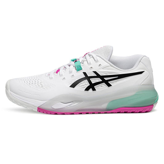 Asics womens shoes  neutral running shoes mens  sneakers Gel-Resolution ¨C White/Black/Pink/Mint Tennis Sneaker