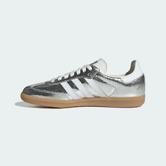 Adidas Originals ¨C Silver Crackle / White Leather Casual Sneakers