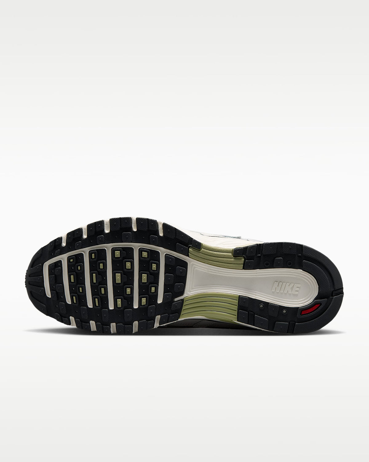 Nike P-6000 ¨C Light Grey / Silver / Green Mesh Athletic Sneakers