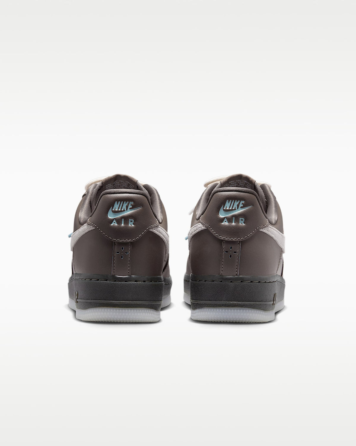 Nike Air Force 1 '07 Dark Brown Grey Suede Multi-Laces Sneakers mens low top shoes