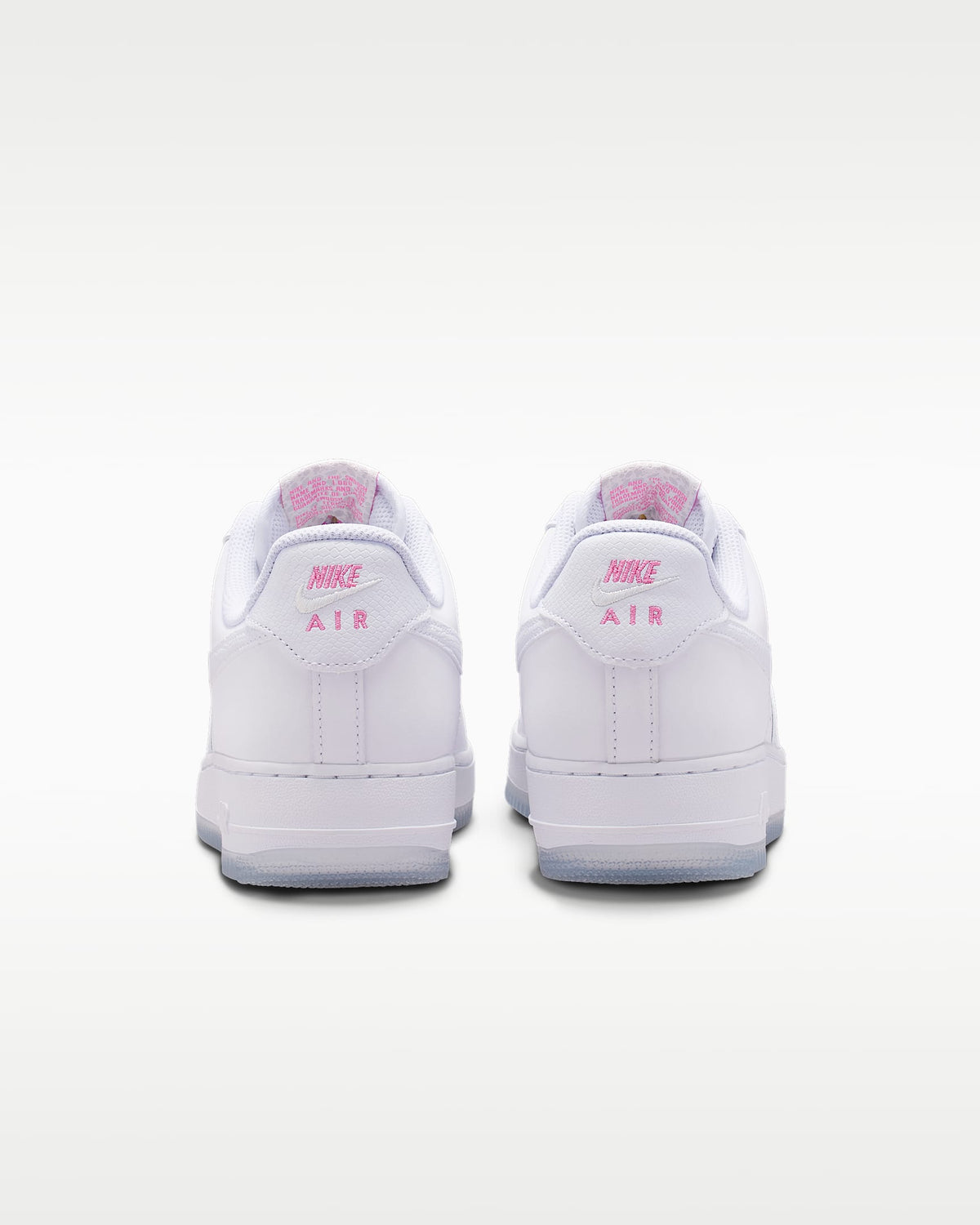 Nike Air Force 1 '07 White Mini Pink Swoosh Sneakers mens low top shoes