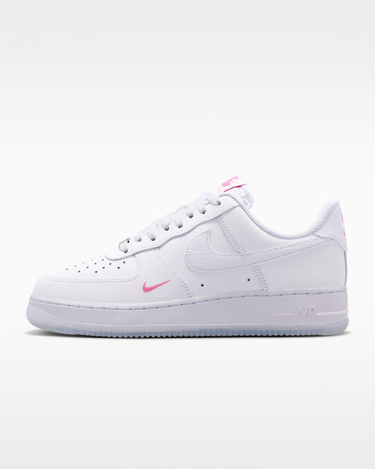 Nike Air Force 1 '07 White Mini Pink Swoosh Sneakers mens low top shoes