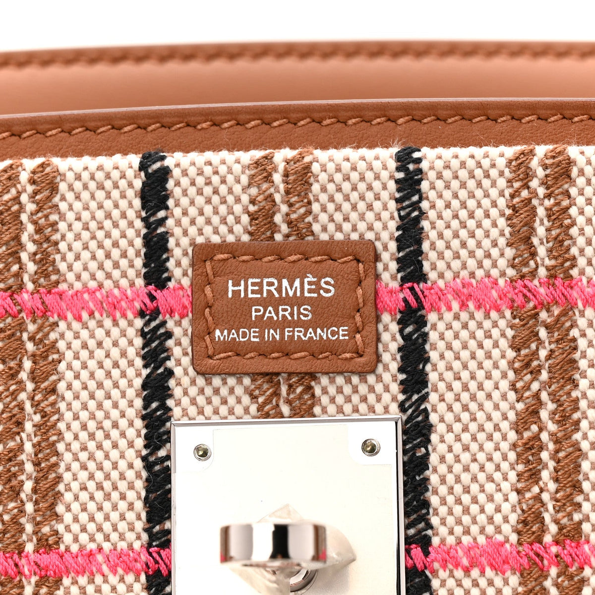 Toile Swift Broderie Shoulder Birkin Light 39 Gold Fauve Rose Pop Black