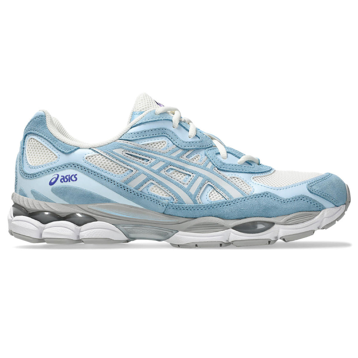 Asics womens shoes  neutral running shoes mens  sneakers Gel-Nimbus 24 ¨C White/Light Blue Sneaker