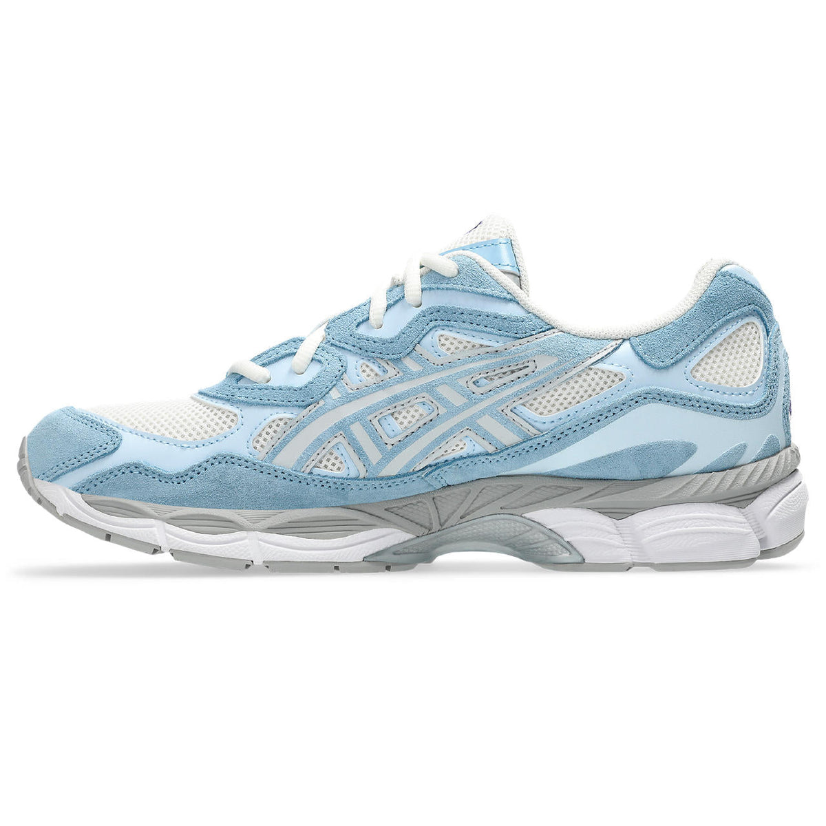 Asics womens shoes  neutral running shoes mens  sneakers Gel-Nimbus 24 ¨C White/Light Blue Sneaker